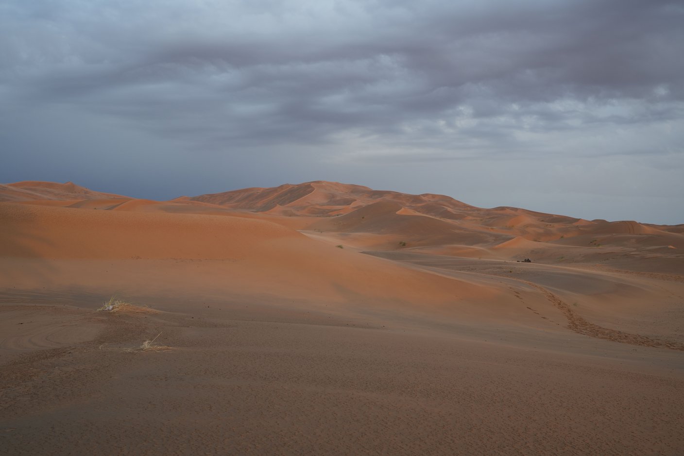 Dune crests of Erg Chebbi above the Merzouga desert